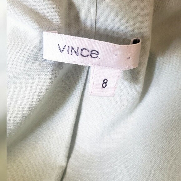 VINCE Trench Coat Light Khaki Womens 8 Classic Modern Lined Notched Button Lapel - Picture 9 of 11